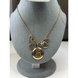 Vintage Brighton sister Love Charm Station NecklaceTwo-Tone